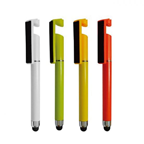 LAPICERO PLÁSTICO CON LIMPIADOR DE PANTALLA Y SOPORTE CELULAR CON TOUCH