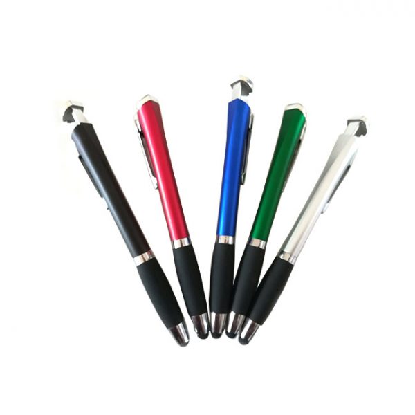 LAPICERO PLÁSTICO CON TOUCH Y SOPORTE CEL. + LIMPIA PANTALLA