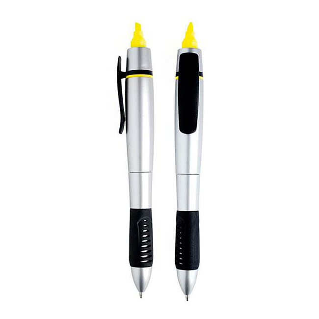 LAPICERO PLÁSTICO CON RESALTADOR