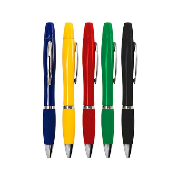 LAPICERO PLÁSTICO SÓLIDO CON RESALTADOR