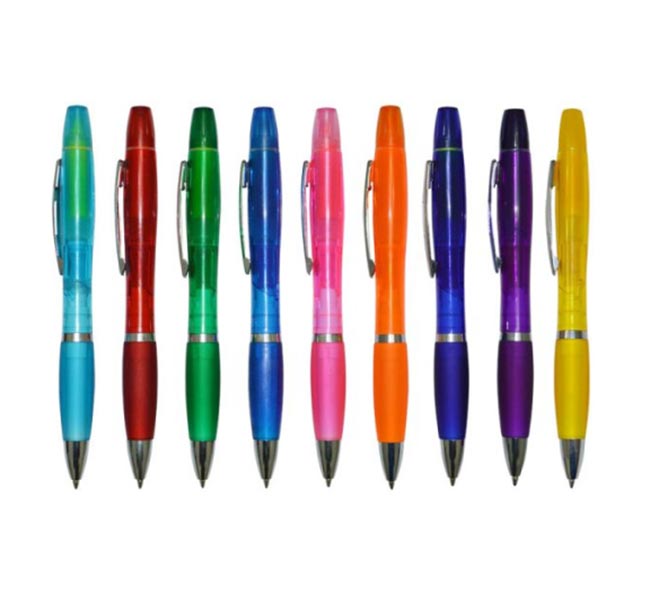 LAPICERO PLÁSTICO CON RESALTADOR A-3