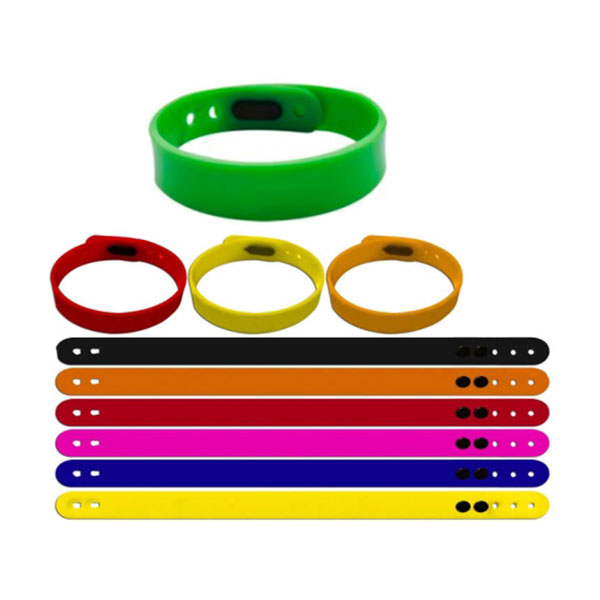 PULSERAS PVC ABIERTA CON BROCHE